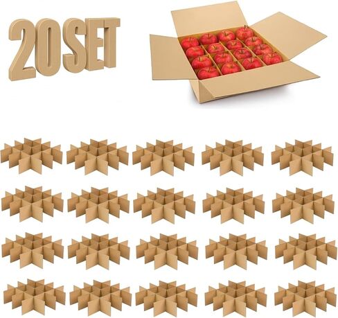 10 Set Glass Packing Cardboard Dividers for 13 x 13 x 4 Inch Boxes, Glass Dividers for Moving Box, Sturdy Cardboard Divider for Ornaments Fruit Separation Glassware Packing (Box Not Included) in Kuwait