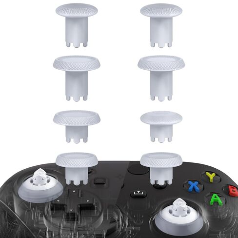 عصا التحكم eXtremeRate ThumbsGear V3 القابلة للتبديل لوحدة تحكم Xbox Core، 4 أعواد تحكم محدبة ومقعرة قابلة للتعديل للارتفاع لأجهزة Xbox One S/X/Elite، لجهاز Nintendo Switch Pro - أبيض أصلي in Saudi Arabia
