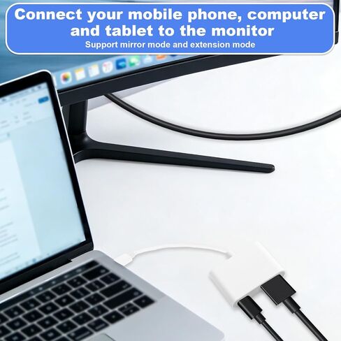محول USB-C إلى HDMI، 4k@60hz لهاتف iPhone 15/16/17 من النوع C إلى HDMI مع شحن سريع 100 وات متوافق مع iPhone iPad Air/Pro Mac Pro/Air in Saudi Arabia