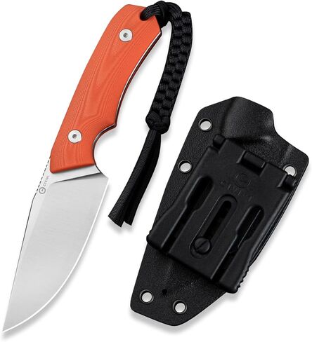 CIVIVI Gander Fixed Blade Knife with Kydex Sheath, 3.63" 14C28N Blade Full Tang Knife Micarta Handle, Designed By Matt Gentry for Hunting Camping EDC C24058B-2 (Black) in Saudi Arabia