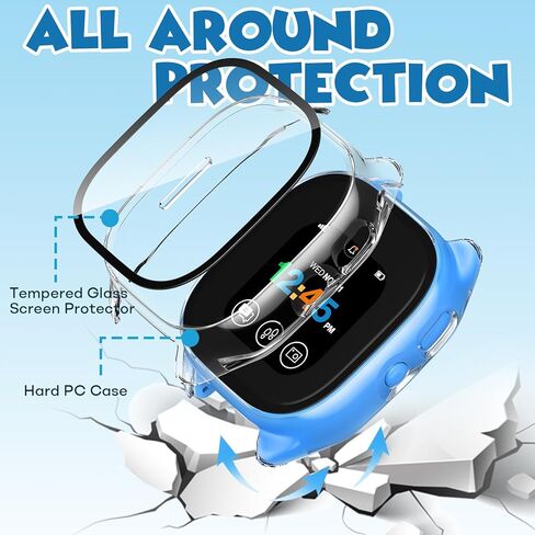 Butifacion 【3 عبوات】 حافظات مقاومة لرذاذ السوائل متوافقة مع واقي شاشة Gizmo Watch 3 للأطفال، غطاء حماية شامل مع واقي شاشة Gizmo 3 فقط لساعة Verizon Gizmo 3، شفاف*3 in Kuwait