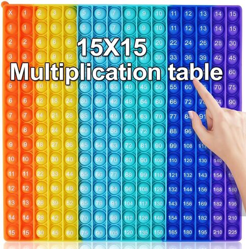 لعبة الضرب قوس قزح طاولة التعلم حصيرة، البوب ​​12x12 ملصق مخطط الضرب لعبة الضرب البوب ​​تململ جدول الضرب الرياضيات ألعاب الضرب جدول الأوقات in Kuwait