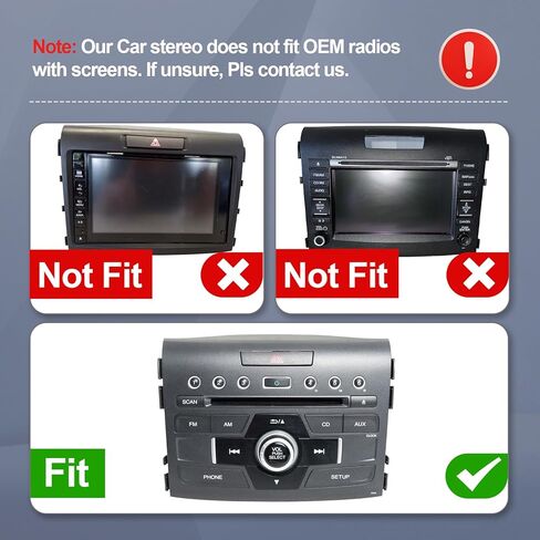 10.1 Inch IPS Touchscreen Android 14 Car Stereo for Honda CR-V 2012-2016 with Wireless CarPlay & Android Auto 2+32GB Car Radio, Support GPS, WiFi, Bluetooth, FM Radio, Backup Camera, SWC, Dual USB in Saudi Arabia
