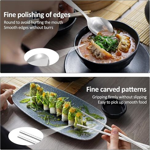 Stainless Steel Cutlery Set with Case Reusable Portable Cutlery Set for Camping Office and Outdoor Dining Dishwasher Safe in Saudi Arabia