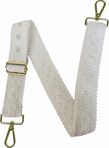 Crossbody Straps for Purses Gold Hardware Purse Strap Adjustable Replacement,Retro Lace Flowers for Shoulder Bags in Saudi Arabia