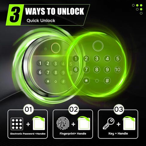 10-12 Gun Safe for Home Rifles and Pistols, Fully Assembled Rifle Safe & Gun Locker, Biometric Fingerprint & Digital Keypad Locking Security Cabinet, with Adjustable Storage Shelves & Rifle Rack in Saudi Arabia