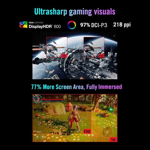 شاشة الألعاب ASUS ROG Strix مقاس 27 بوصة بدقة 5K HDR (XG27JCG) - 5120 × 2880، 180 هرتز، 0.3 مللي ثانية، IPS سريع، وضع مزدوج (180 هرتز أو QHD 330 هرتز)، مزامنة ضبابية الحركة المنخفضة للغاية، متوافقة مع G-SYNC، DisplayWidget، ضمان لمدة 3 سنوات in Kuwait