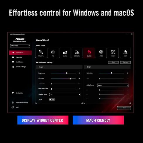 شاشة الألعاب ASUS ROG Strix مقاس 27 بوصة بدقة 5K HDR (XG27JCG) - 5120 × 2880، 180 هرتز، 0.3 مللي ثانية، IPS سريع، وضع مزدوج (180 هرتز أو QHD 330 هرتز)، مزامنة ضبابية الحركة المنخفضة للغاية، متوافقة مع G-SYNC، DisplayWidget، ضمان لمدة 3 سنوات in Kuwait