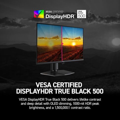 msi MPG 271QR QD-OLED X50 شاشة ألعاب 27 بوصة 2560 × 1440 (QHD)، 500 هرتز، AMD Adaptive-Sync، HDR جاهز، HDMI، منفذ VGA، قابل للتركيب، إمالة، إطار نحيف من 4 جوانب، 0.03 مللي ثانية، أسود in Kuwait