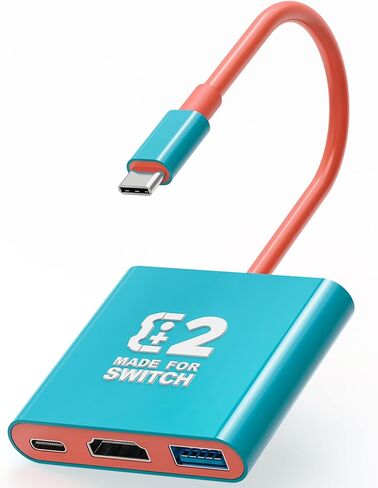 محطة إرساء تلفزيون Tendak Switch، قاعدة توصيل تلفزيون محمولة للتبديل 1/OLED/Steam Deck/ROG Ally، قاعدة تبديل مع منفذ USB 3.0، تدعم إخراج 4K/60HZ وشحن PD، لا تدعم المفتاح 2 in Kuwait