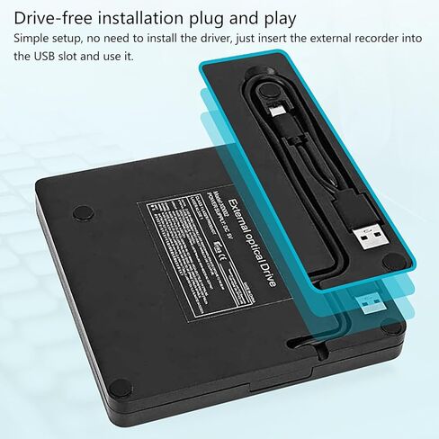 USB3.0 Portable DVDs Writer Drives, External Optical Disk for Laptop, Fast Speed Data Transfer for Desktop Laptop External DVDs Drives in Kuwait