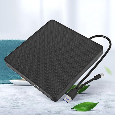 USB3.0 Portable DVDs Writer Drives, External Optical Disk for Laptop, Fast Speed Data Transfer for Desktop Laptop External DVDs Drives in Kuwait