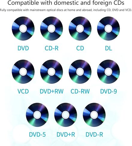 USB3.0 Portable DVDs Writer Drives, External Optical Disk for Laptop, Fast Speed Data Transfer for Desktop Laptop External DVDs Drives in Kuwait