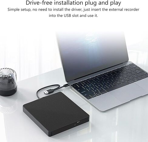 USB3.0 Portable DVDs Writer Drives, External Optical Disk for Laptop, Fast Speed Data Transfer for Desktop Laptop External DVDs Drives in Kuwait
