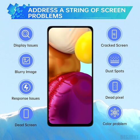 بديل شاشة Samsung Galaxy A71 مع إطار شاشة LCD تعمل باللمس محول رقمي تجميع كامل زجاج إصلاح مع مجموعة أدوات إصلاح SM-A715F (A715F A715W A715X) in Kuwait