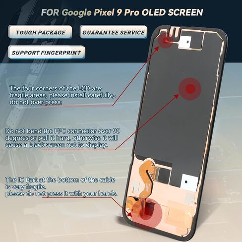 استبدال شاشة YWLRONG OLED لـ Google Pixel 9 Pro لشاشة Google Pixel 9 Pro GR83Y LCD التي تعمل باللمس مع أدوات (دعم بصمة الإصبع) in Kuwait
