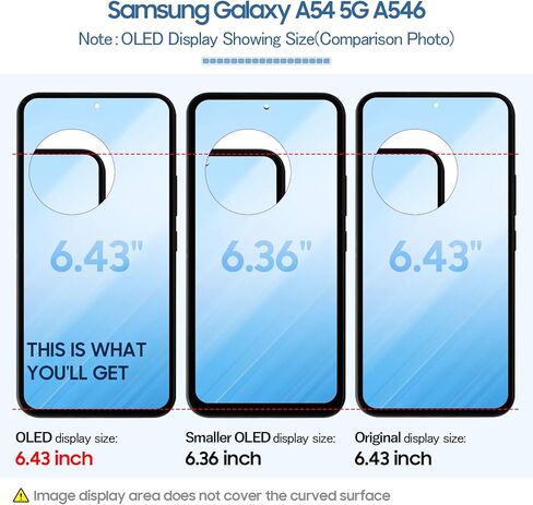شاشة OLED Galaxy A54 5G + استبدال دعم بصمات الأصابع مع محول رقمي لشاشة اللمس بإطار جرافيت لهاتف Samsung Galaxy A54 5G A546V A546U A546B A546E A546M 6.4 بوصة 2023 in Saudi Arabia