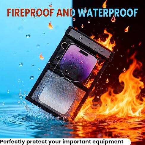Faraday Bags for Phones 2 Pack, Faraday Bags, Anti-Hacking/Tracking Military Grade Faraday Phone Case, Fireproof & Waterproof Faraday Pouch for Cell Phones, NFC/WiFi/RFID/GPS Signal Blocking Bag in Saudi Arabia