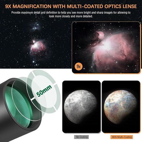 نطاق Alstar Finder، نطاق Finderscope 9x50 - حزمة مع - علبة عدسة التلسكوب in Kuwait