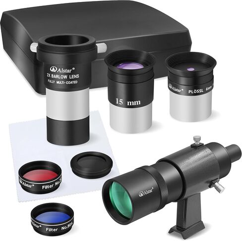 Alstar Finder Scope, 9x50 Finderscope - Bundle with - 8 Piece Eyepiece & Filter Accessory Kit in Saudi Arabia