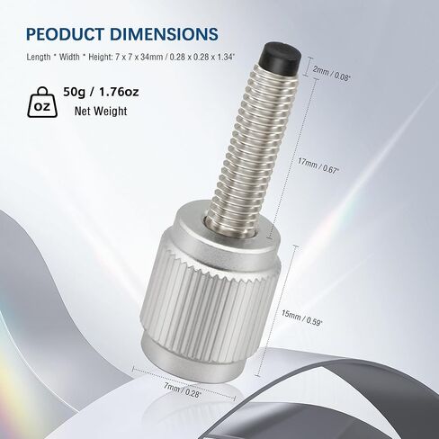 Alstar 6 PCS Premium Telescope Finderscope & Guidescope Rings Screws with Durable Plastic Padding - M5 x 17mm Threaded Screws Aluminium Coated Construction, 34mm Total Length, Astronomical Accessories in Saudi Arabia