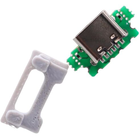 Deal4GO USB-C Charging Port Mod kit DC Power Connector Jack replacement for NEW 3DS XL, NEW 3DS LL console (2015) - White in Saudi Arabia