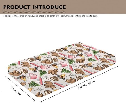 Cute Camping Bear Pine Trees Pink Fitted Baby Crib Sheet for Boys Girls 52x28Inch Bears Cookie Campfire Baby Sheet for Standard Crib and Toddler Camp Bed Mattress Bear One Size in Saudi Arabia