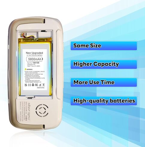 SHENMZ 5800mAh Replacement Battery for VTech Baby Monitors - Compatible with VTech RM7764-2HD, RM5854HD, RM7766HD, VM5263, VC2105, Leapfrog LF915, LF920, LF930 - Includes Repair Tools in Saudi Arabia