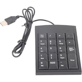 لوحة مفاتيح رقمية USB، لوحة مفاتيح رقمية صغيرة محمولة للكمبيوتر المحمول، تصميم نحيف للغاية، سهل الحمل، مناسب لجميع أنواع أجهزة الكمبيوتر المحمول، المكتب (USB) in Kuwait