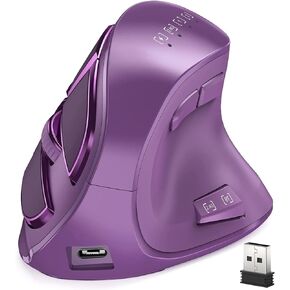 Gaming Mouse with Display, Wireless Vertical Ergonomic Mouse with Tri-Mode Connectivity, 7 Programmable RGB Buttons, 4000 DPI, Rechargeable for PC Laptop Mac in Kuwait