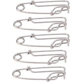 5 قطعة من مشابك الصيد الطويلة من الفولاذ المقاوم للصدأ مع خطافات دوارة للمياه المالحة والمياه العذبة لصيد الأسماك وملحقاتها in Kuwait