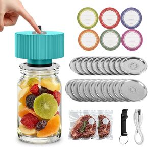 Compact Vacuum Sealer for Food, 3-in-1mason Jar Vacuum Sealer Kit,Food Vacuum Sealer Machine Suitable for Mason Jars, Vacuum Sealer Bags for Food, and Food Saver Containers, Gifts for Mom Grandma in Saudi Arabia