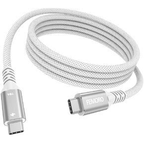 كابل Thunderbolt 4 بطول 6 أقدام، يدعم سلك USB 4 شاشة فيديو 8K@60 هرتز، نقل بيانات 40 جيجابت في الثانية، شحن سريع 240 وات، USB4 نوع C لجهاز Mac Mini iMac MacBook Pro/Air iPad iPhone 17/16/15 شاشة محطة قاعدة الإرساء in Kuwait