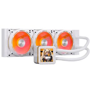 darkFlash DE360 All-in-one Liquid CPU Cooler, 2.88" LCD Screen with 480 * 480 Resolution, ARGB Sync, PWM Fans 360mm Radiator, CPU PC Aio Cooler Compatible with Intel 1851/1700, AMD AM4/AM5 (Black) in Saudi Arabia