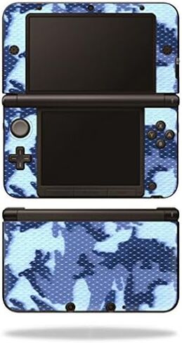 غلاف MightySkins متوافق مع جهاز Nintendo 3DS XL الأصلي (موديلات 2012-2014) غلاف لاصق مموه باللون الأزرق in Kuwait