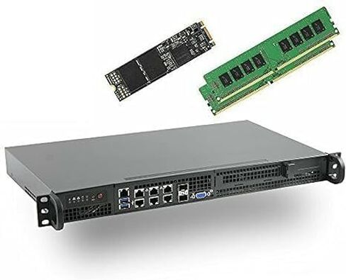 Supermicro SuperServer 5018D-FN8T Xeon D 1U Rackmount,10GbE,SFP+ Customized System with Full Warranty (64GB RAM, 256GB M.2) in Saudi Arabia