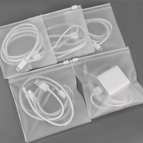 Portable Frosted Data Cord Storge Bag Cable Jewelry Packaging Bags Travel Zipper Anti-scratch Sealed Reusable Pouches in Saudi Arabia