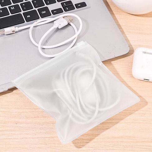 Portable Frosted Data Cord Storge Bag Cable Jewelry Packaging Bags Travel Zipper Anti-scratch Sealed Reusable Pouches in Saudi Arabia