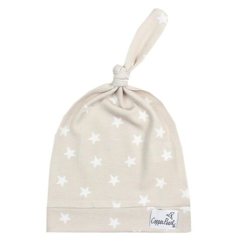 Copper Pearl Baby Beanie Hat Top Knot Stretchy Soft Twinkle in Saudi Arabia