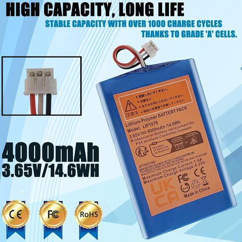 LIP1078-1 4000mAh Battery Compatible with Sony PS5 PlayStation 5 Dual Sense Controller CFI-ZCT1W Gamepad in Saudi Arabia