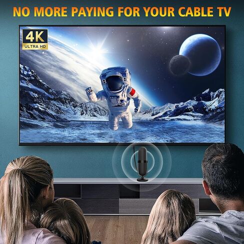 2026 TV Antenna for Local Channels,Antennas for Smart with 360° Signal Booster Reception,Digital Antenna 2500+ Miles Range Support 8K 4K 1080p TVs,Strongest HD TV Antenna Indoor-18Ft Coax Cable in Saudi Arabia