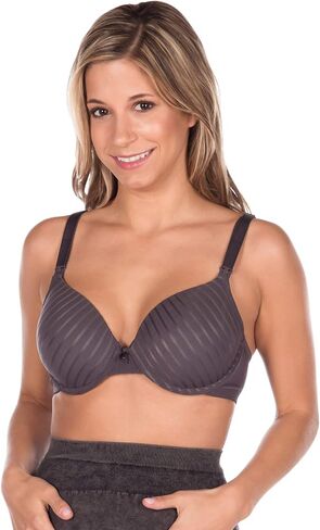 Leading Lady, The Melody, Underwire Nursing Bra, Tonal Stripes, Foldover Cups, One Hand Nursing Clasps, Cotton Sling in Saudi Arabia
