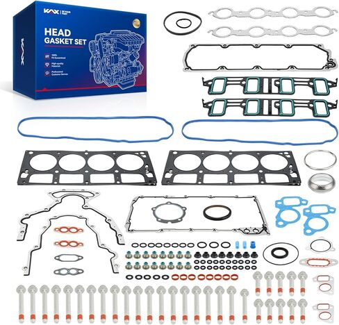 KAX MLS Head Gasket Set with Bolts Fit for Chevy Silverado/Express/Suburban/Tahoe, GMC Sierra/Savana/Yukon XL, Cadillac Escalade, Hummer H2, 6.0L 6.2L, OE#HS26192PT-5, ES72220, ES72390 in Saudi Arabia