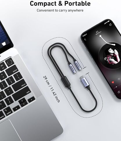 BENFEI USB C إلى موزع صوت مزدوج 3.5 مم، محول سماعة رأس لشخصين لمشاركة الموسيقى والأفلام، متوافق مع iPhone 16/15 Pro Max/Pro/Plus، وSamsung GalaxyS23/S22، وiPad Pro، وMacBook، وPixel والمزيد in Saudi Arabia