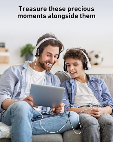 BENFEI USB C إلى موزع صوت مزدوج 3.5 مم، محول سماعة رأس لشخصين لمشاركة الموسيقى والأفلام، متوافق مع iPhone 16/15 Pro Max/Pro/Plus، وSamsung GalaxyS23/S22، وiPad Pro، وMacBook، وPixel والمزيد in Saudi Arabia