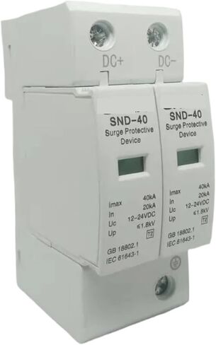 2P DC عرام حامي SPD 20KA-40KA DC 12V 24V 48V 60V 70V 110V 220V إمدادات الطاقة جهاز حماية عرام صواعق (110V-220V) in Saudi Arabia