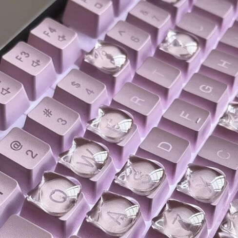 Cat Keycap,Kitty Keyboard Key Caps, Raised Keyboard Stickers for Long Nails,Resin Kitten Comfortable Typing Keyboard Covers for Typing and Gaming for Laptop Desktop Christmas Gift (Cat Paw A,30pcs) in Saudi Arabia