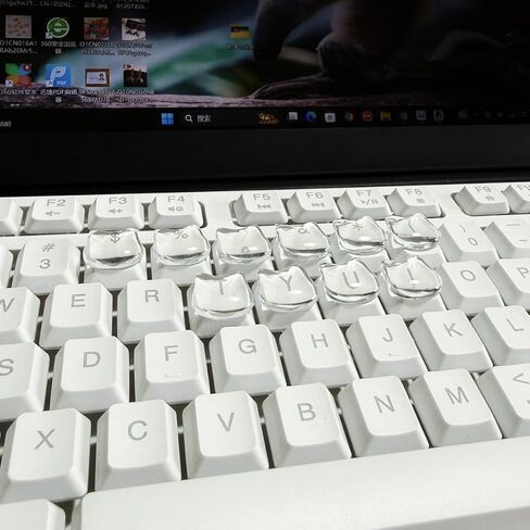 Cat Keycap,Kitty Keyboard Key Caps, Raised Keyboard Stickers for Long Nails,Resin Kitten Comfortable Typing Keyboard Covers for Typing and Gaming for Laptop Desktop Christmas Gift (Cat Paw A,30pcs) in Saudi Arabia