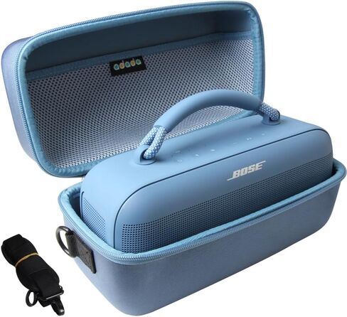 حافظة سفر صلبة من adada لمكبر الصوت المحمول الجديد Bose SoundLink Max، حافظة فقط (أسود) in Saudi Arabia