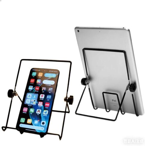 حامل كمبيوتر لوحي لجهاز iPad حامل مكتب، ملحقات مكتب منزلي قابل للطي للسفر لحامل iPad وحامل Dorm College Essentials شاشة محمولة تناسب علامات التبويب iPhone والكتب مقاس 4-15.9 بوصة باللون الأسود in Kuwait